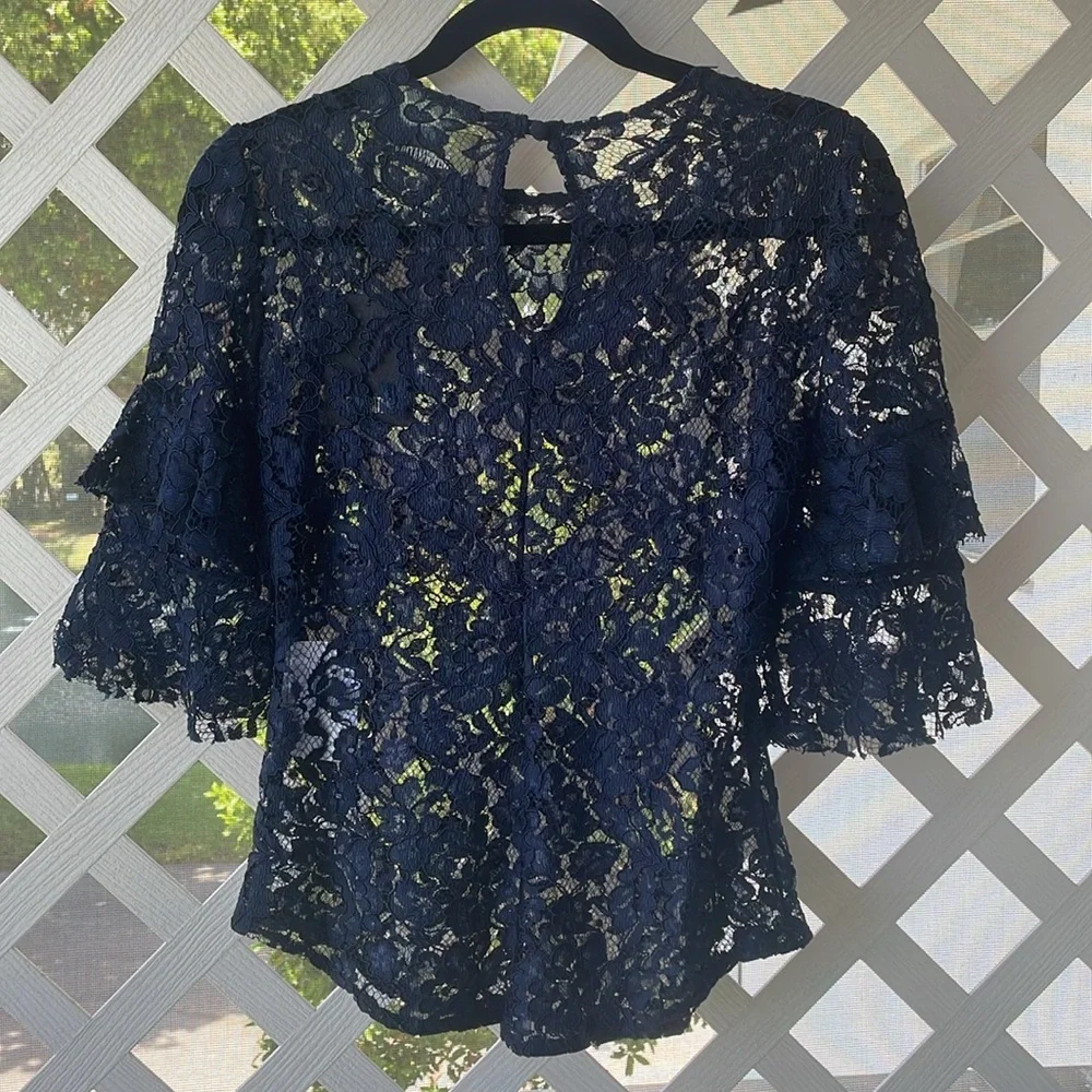 Reformation’Marie’ Ruffle-Tiered Bell Sleeve - Picture 4 of 10